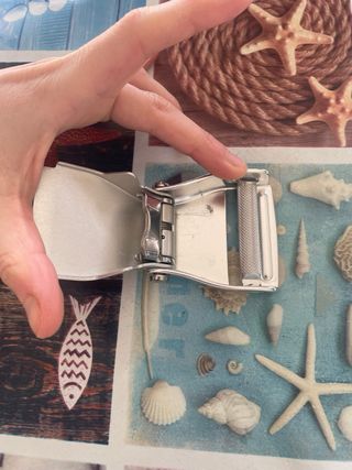 Hebilla cinturón avión plateada