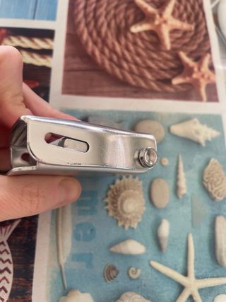 Hebilla cinturón avión plateada