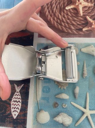 Hebilla cinturón avión plateada