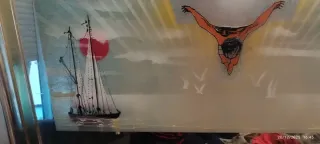 Cuadro religioso barco velero