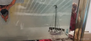 Cuadro religioso barco velero