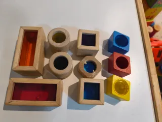 Bloques Sensoriales Madera Colores