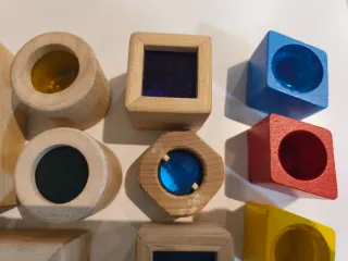 Bloques Sensoriales Madera Colores