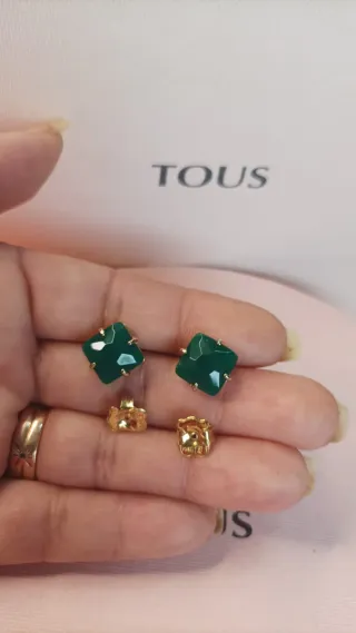 Pendientes Tous ErmaVerdes Dorado vermey