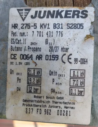 Trompeta Gas Junkers Termo