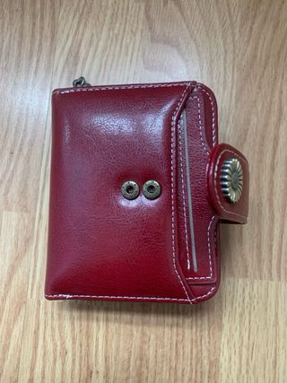 Cartera monedero mujer roja