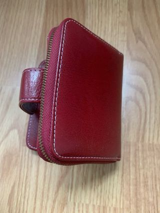 Cartera monedero mujer roja