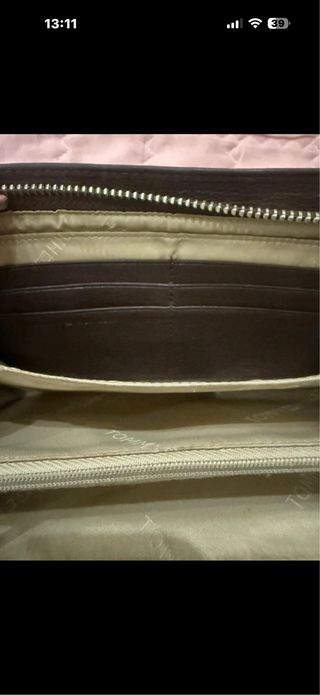 Cartera Tommy Hilfiger Cremallera Marrón