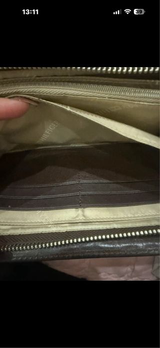 Cartera Tommy Hilfiger Cremallera Marrón