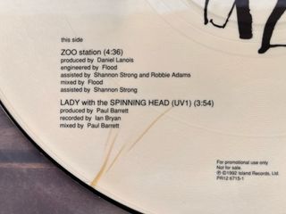 U2 Zoo TV Picture Disc 12” Promocional