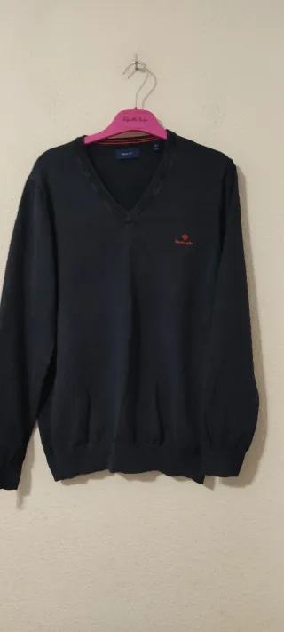 Jersey Gant Azul V-Neck