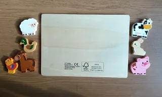 Puzzle de madera animales granja