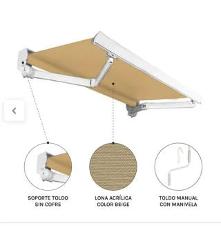 Toldo brazos extensibles 2m beige