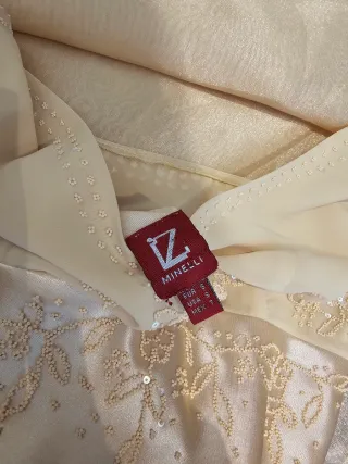 Vestido largo color champagne talla XS-S