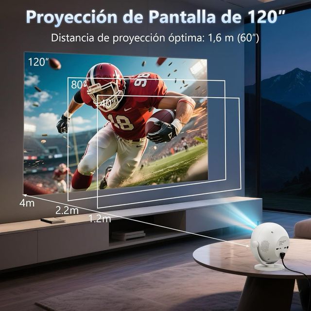 OFERTA PROYECTOR 1080P,ROTACION 360º ANDROID