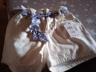 Pantalón corto vaquero Mango beige talla 12