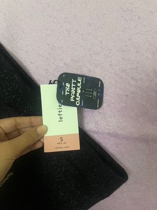 Falda tubo negra con brillos