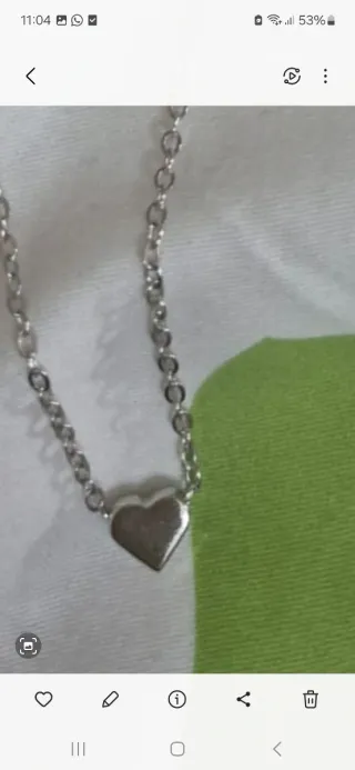 Gargantilla Corazón Plata Ley