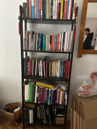 Estantería Negra 5 Baldas Madera