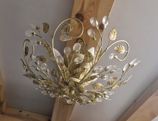 Conjunto 4 lámparas a juego metal y cristal