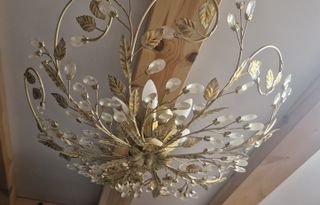 Conjunto 4 lámparas a juego metal y cristal