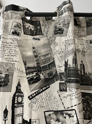 Cortina con estampado Londres