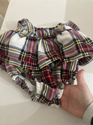 Pelele tirantes cuadros bebé 48 meses
