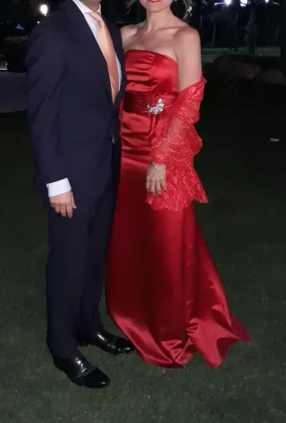 Vestido largo rojo Manu Garcia fiesta talla S