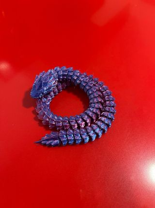 Figura Serpiente 3D Azul