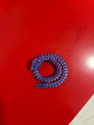 Figura Serpiente 3D Azul