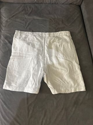 Pantalones Lino Zara Talla L Beige