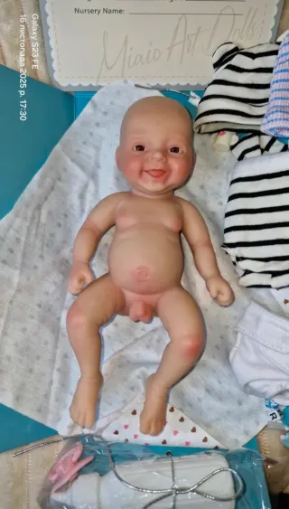 Mini bambola Reborn in silicone da 18 cm, bambino