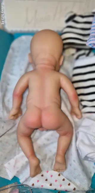 Mini bambola Reborn in silicone da 18 cm, bambino