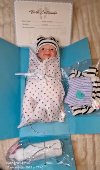 Mini bambola Reborn in silicone da 18 cm, bambino