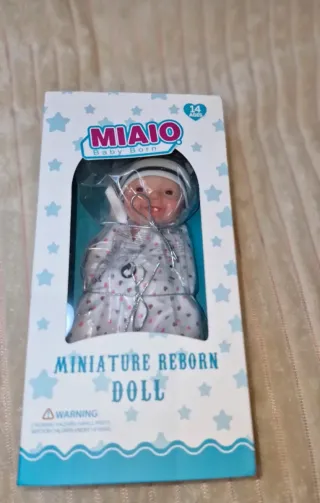 Mini bambola Reborn in silicone da 18 cm, bambino