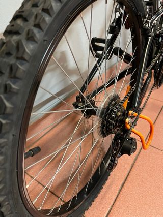 Bicicleta Infantil B'TWIN 24 Negra/Naranja