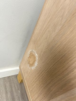 Mueble TV Ikea Madera y Cristal