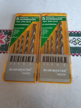 2 Kits 5 Brocas Hormigón Blue-Master