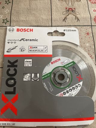 Discos de radial Rubi y Bosch para porcelánico