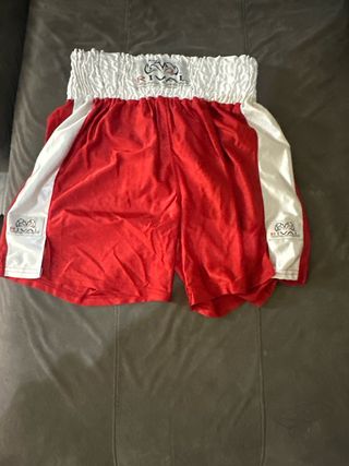 Pantalón Boxeo Rival Talla M Rojo y Blanco