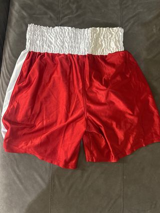 Pantalón Boxeo Rival Talla M Rojo y Blanco
