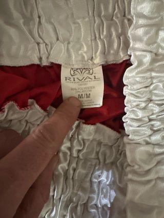 Pantalón Boxeo Rival Talla M Rojo y Blanco