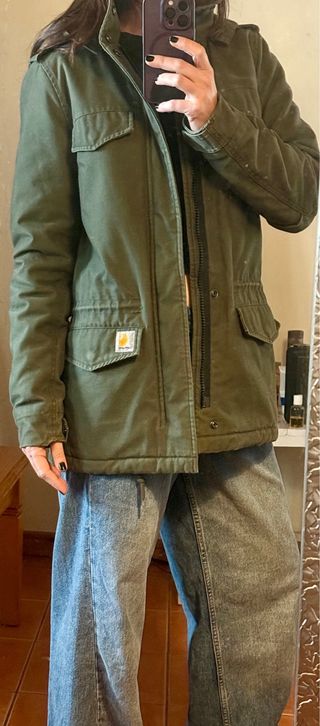 Chaqueta Parka Carhartt Verde Militar con Capucha