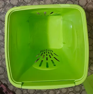 2 Cestini Portabiancheria Verdi lime