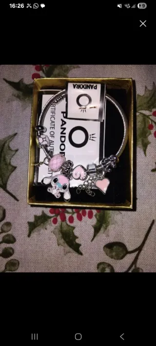 Pulsera Pandora Plata y Multicolor