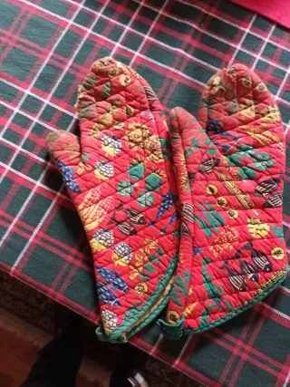 Manopole da forno vintage con fantasia