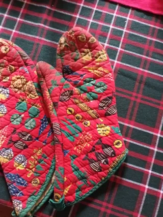 Manopole da forno vintage con fantasia