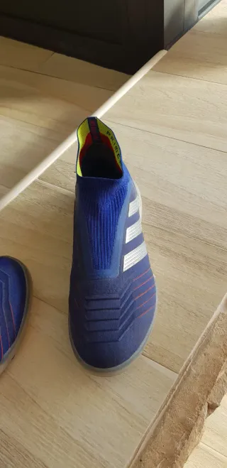 Botas Adidas Predator Multitaco Azul/Plata