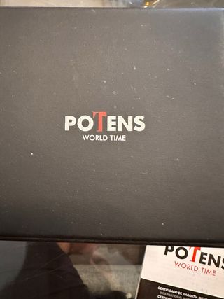 Reloj Caballero Potens Cronógrafo Negro/Plata