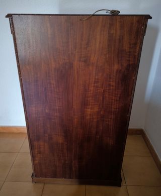 Armario vitrina vintage porta copas en madera
